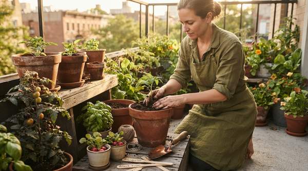 Editorial illustration for Heirloom Container Gardening: Selecting Varieties and Sizing Pots for Small Spaces