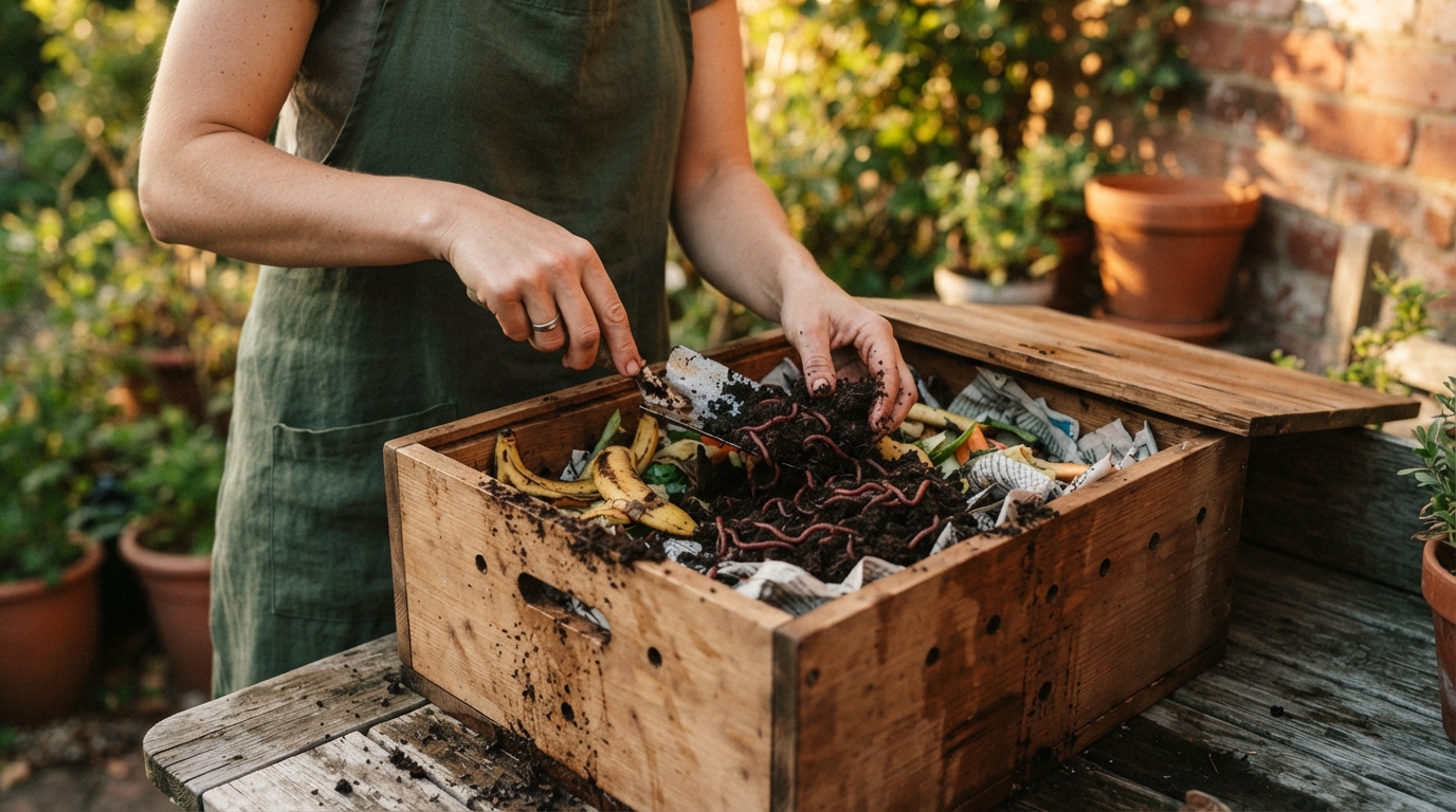 Editorial illustration for How to Start a Home Vermicomposting Bin: A Beginner's Guide