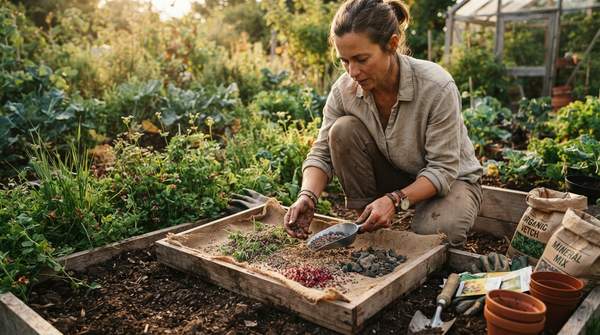 Editorial illustration for Selecting Cover Crops and Mineral Amendments for Advanced Organic Home Gardens